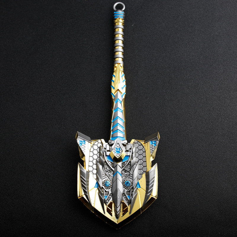 穿越武器模型金色擎天铲30cm合金兵器黄金铲子道具不开刃批发代发