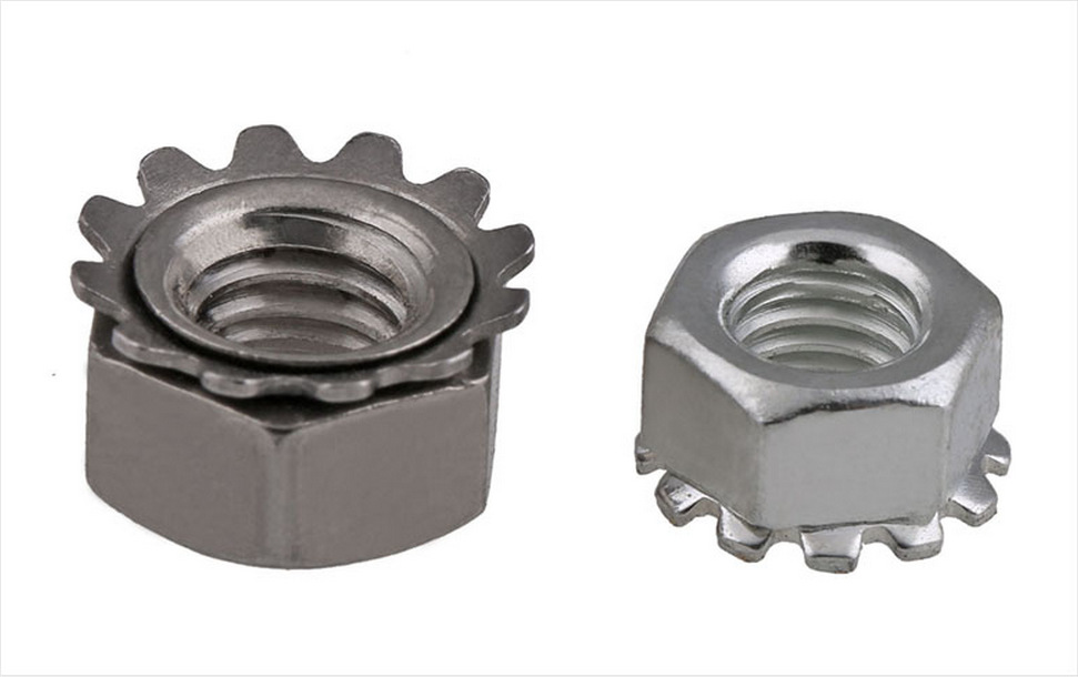 不锈钢k型螺母304带齿螺帽 美制k帽螺母 多齿螺母 k型螺帽m3 6