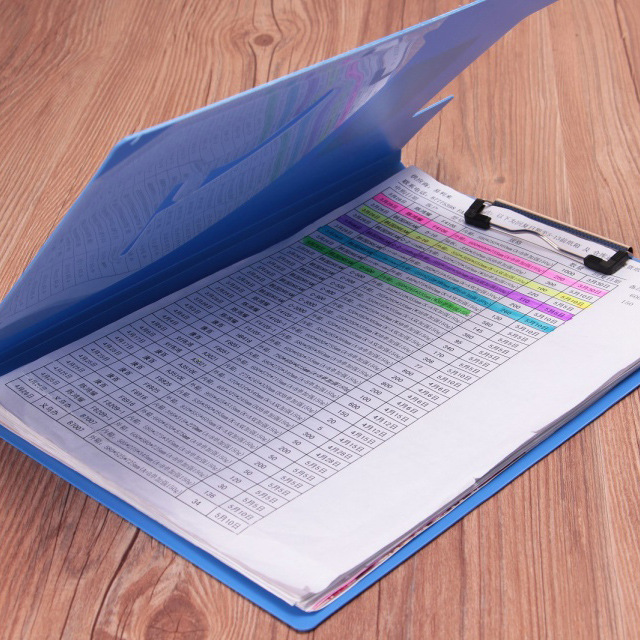 康百讲义夹 a4翻折板夹书写垫板试卷文件夹签约合同演讲夹资料夹