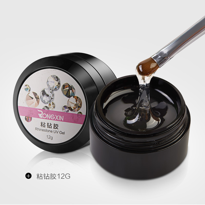 源头工厂美甲饰品专用胶水超强粘钻透明胶粘贴指甲贴钻饰镶钻胶