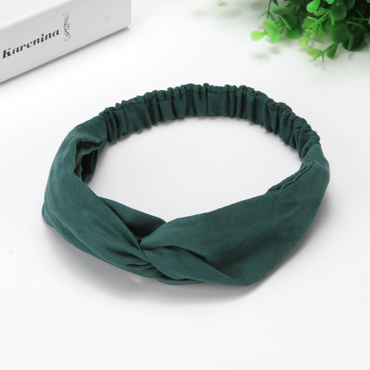韩版新款女式宽布打结束发带盘发带 高弹力扎头发发带 发圈头饰