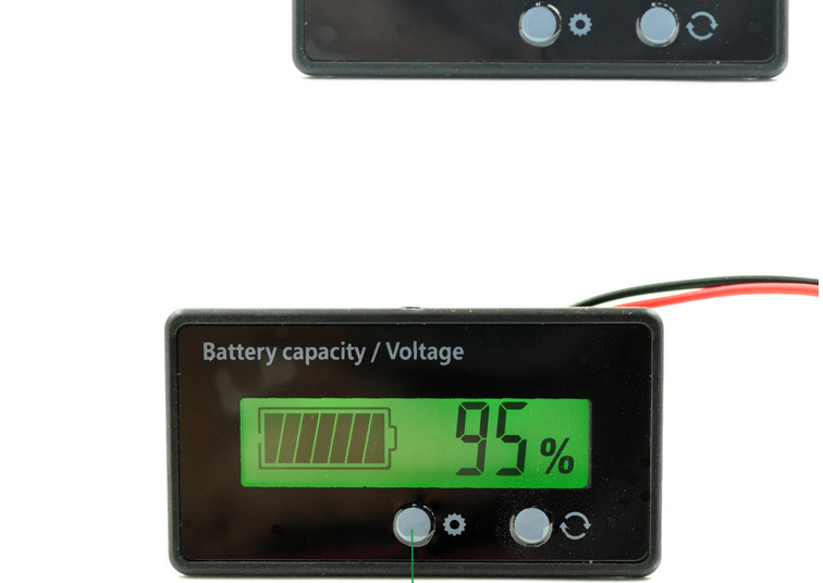 lcd电动车电量显示器 电压表数显 6-63v通用锂电池检测器12v24v48