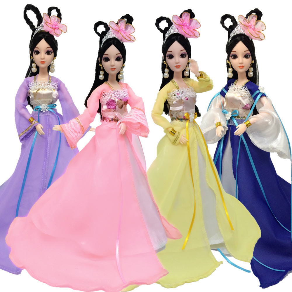30芭芘古装巴比娃娃婚纱仙子花木兰七仙女神话公主关节女孩玩具
