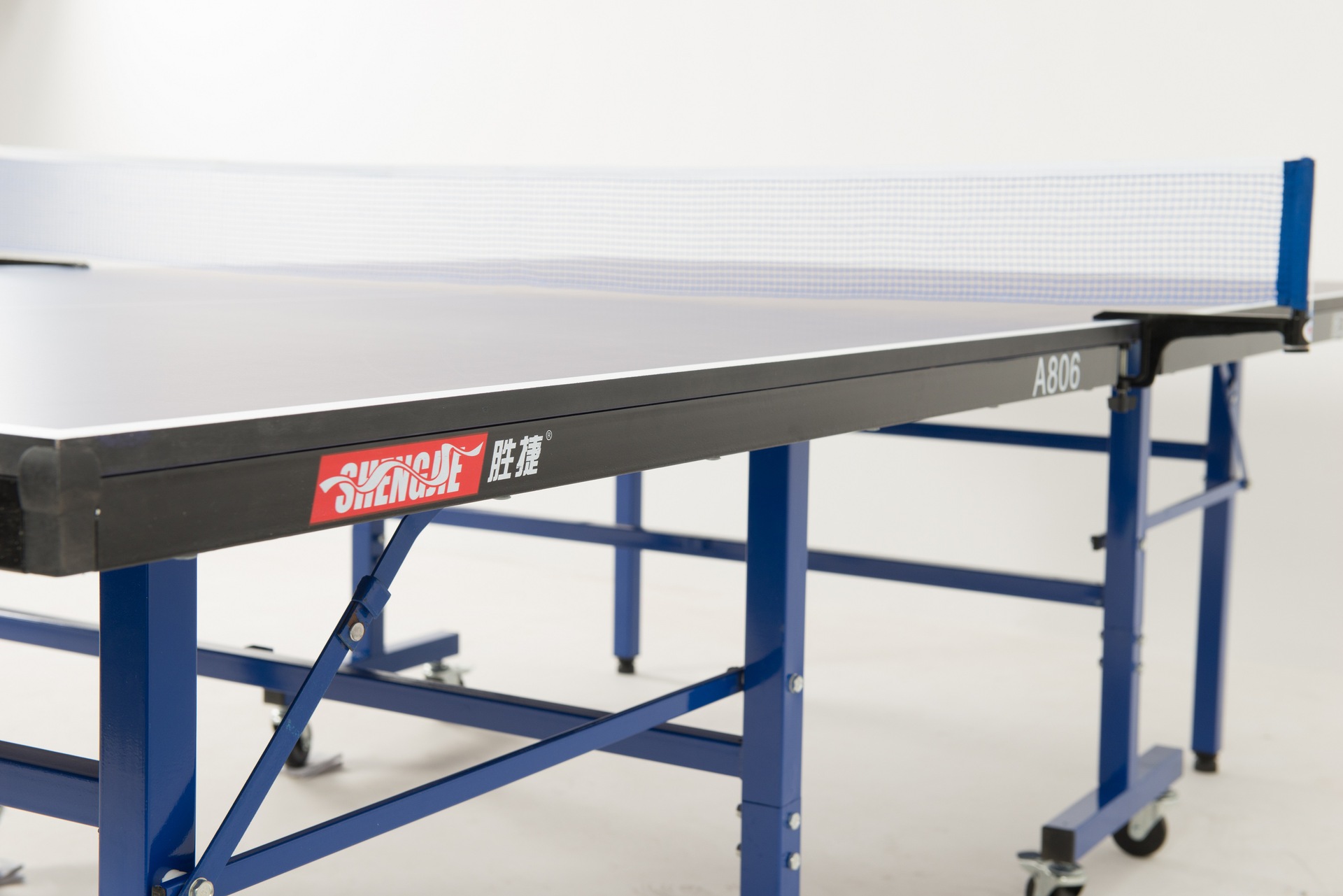 厂家乒乓球台室内带轮移动折叠乒乓球桌806三聚氰胺面板