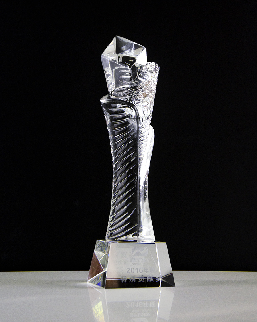 高档出类拔萃火炬水晶奖杯 年终员工颁奖 奖品定制 刻字上色订做