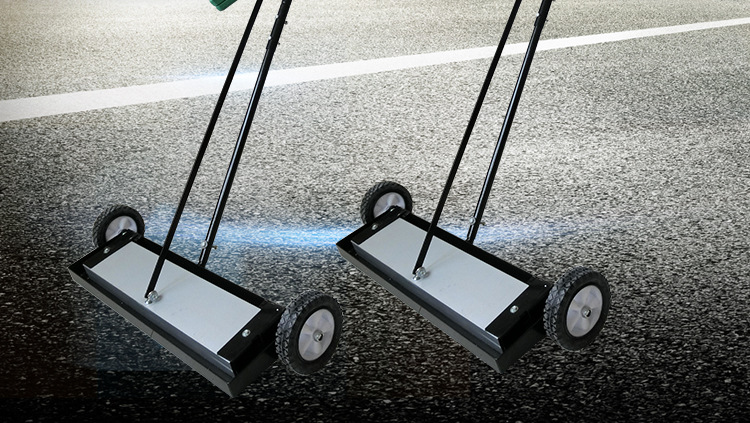 手推磁铁车磁性捡拾器磁力车间除铁车吸铁车扫地机清洁手推车