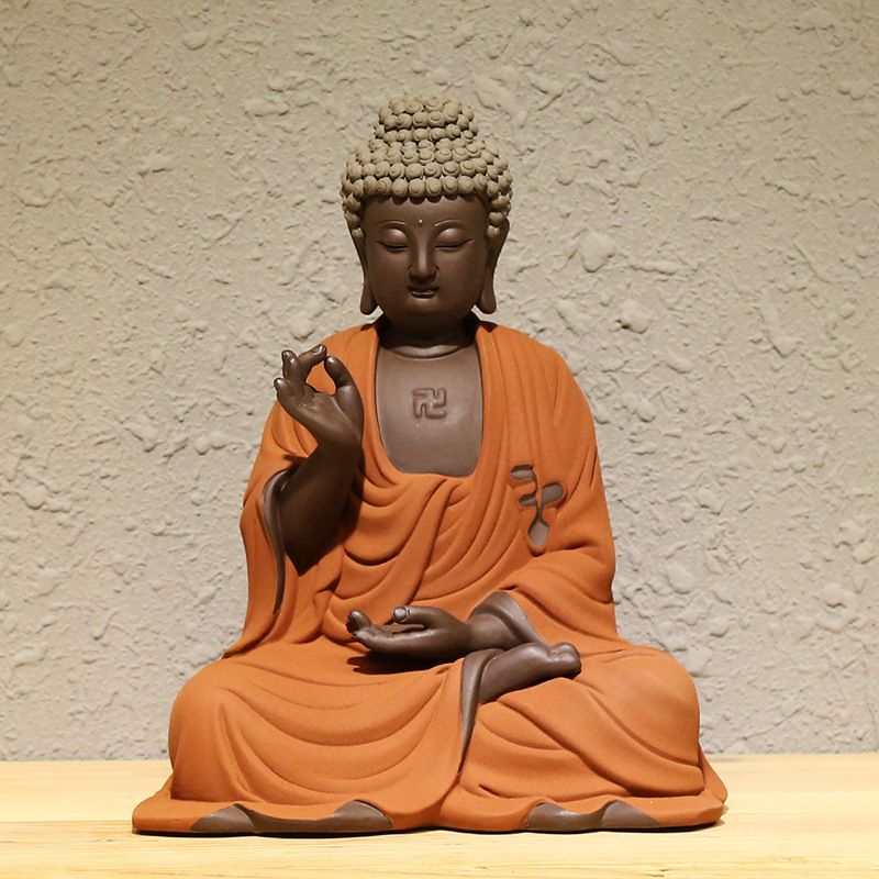 佛像摆件陶瓷如来禅意摆件家居会所玄关桌面摆设陶瓷工艺品