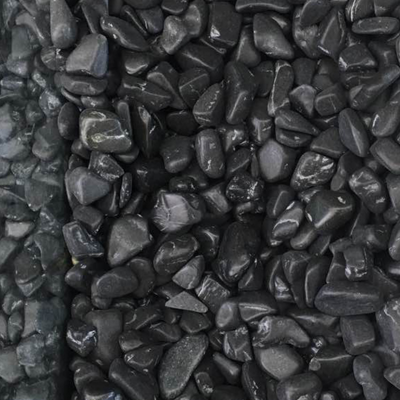 产地供应批发 园林观景鹅卵石 机制黑色小石子