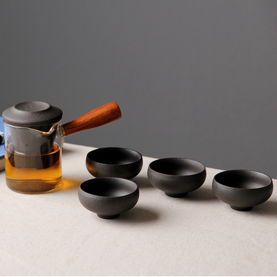 干泡红茶套装一壶四杯陶瓷套装家居旅行套装粗陶功夫茶具送礼套装
