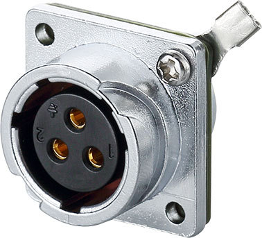 凌科yz-20防水工业连接器-3p防水电源金属led显示屏连接器厂家