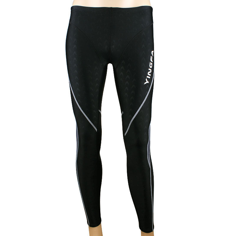 英发男士游泳训练长裤竞速游泳运动员选手型九分泳裤男泳装9117