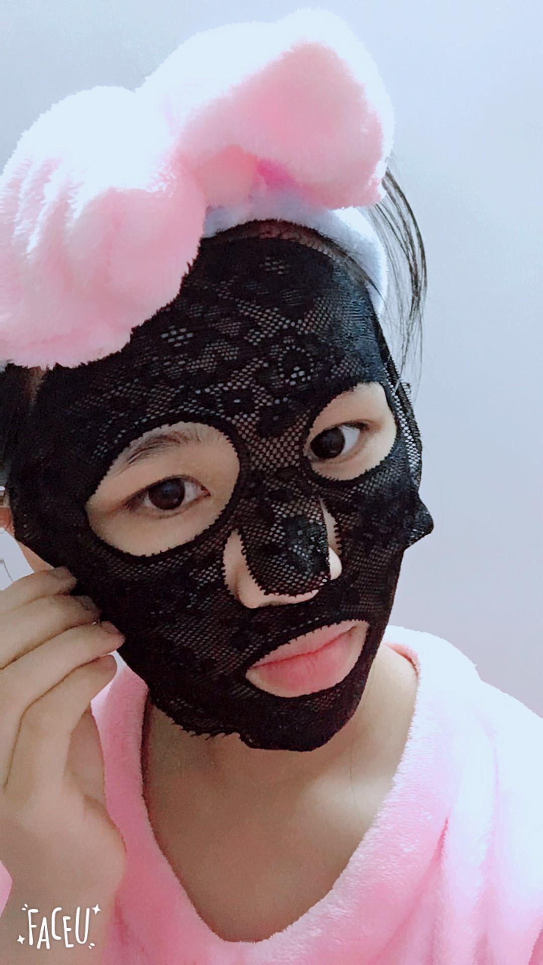 厂家批发一件代发蕾丝面膜挂耳式保湿抗敏美白oem加工20片包邮