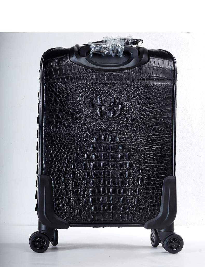 鳄鱼皮拉杆箱四轮真皮旅行拖箱支持分销一件代发新款 el0001