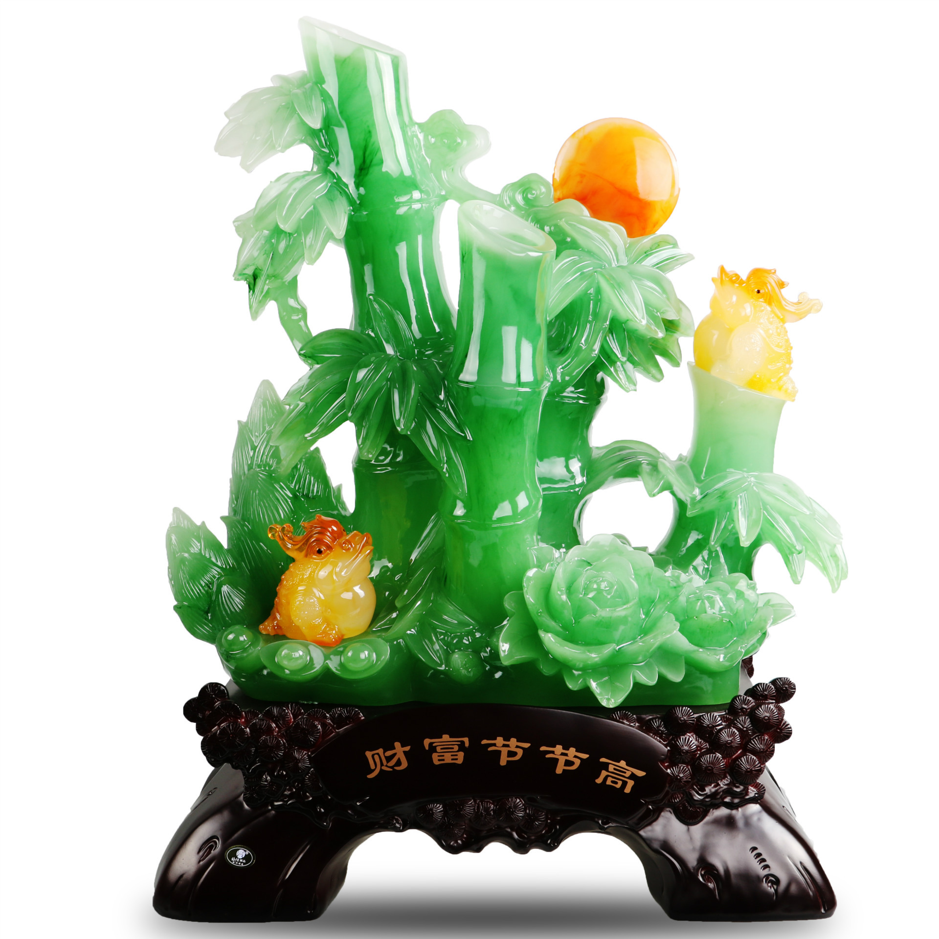 树脂工艺品大号竹子摆件财富节节高办公室开业乔迁礼品工厂批发