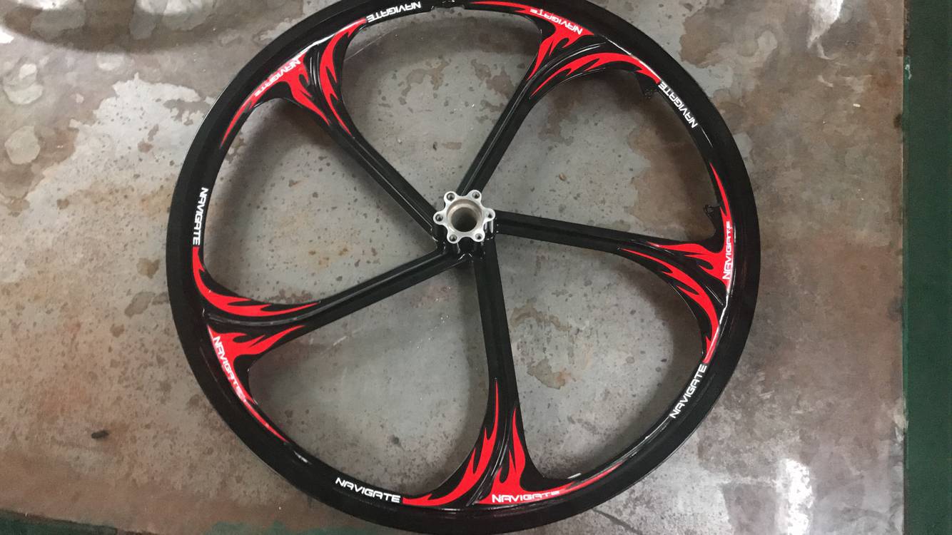 厂家直销24寸五刀镁合金一体轮组自行车车圈单车轮毂儿童自行车圈