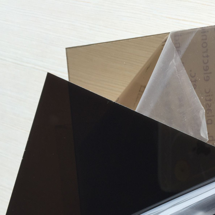 4mm厚黑茶pc耐力板透明茶色pc塑料耐力板可定制建筑建材耐力板