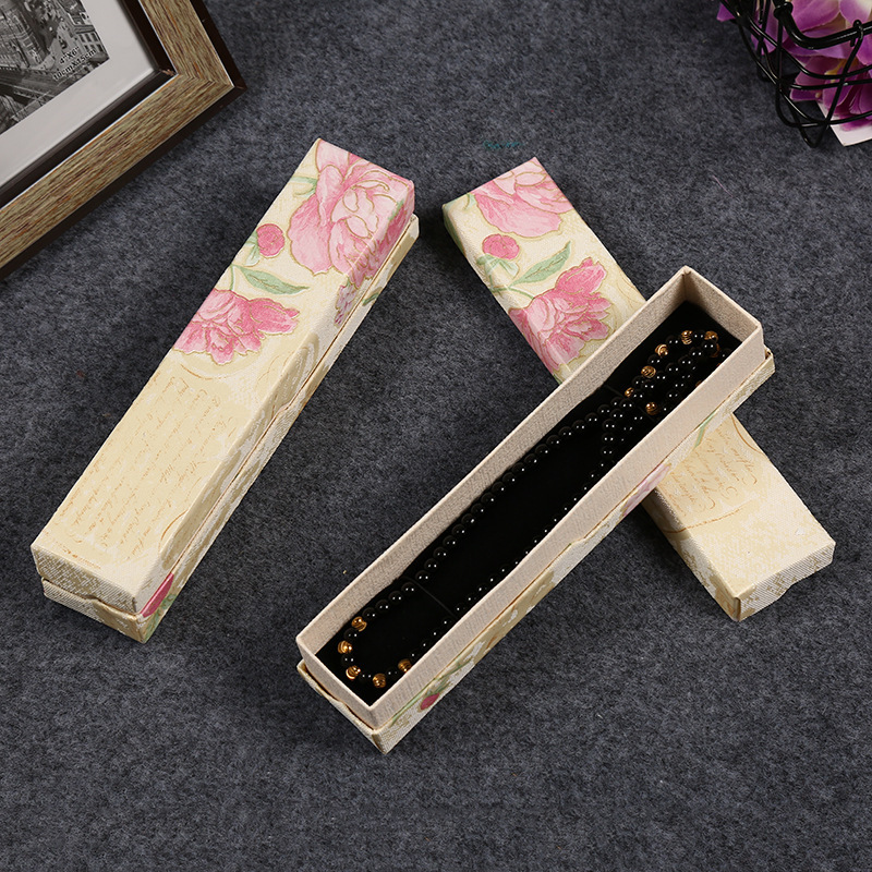 New Flower Necklace Packaging Box 21.5*4.5 **4cm Jewelry Box Tiandigai Gift Box Paper Box Can Be Ordered