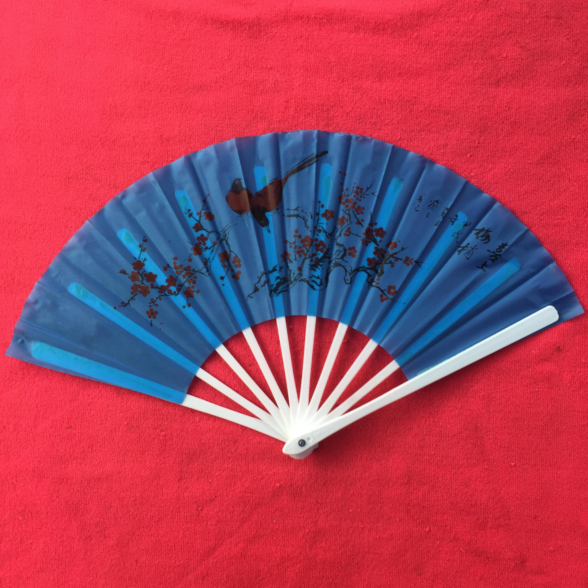 折叠白骨架扇子 多色图案 夏天用品义乌批发 二元店日用品热卖