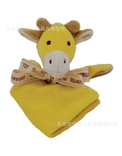 创意婴儿安抚巾 超柔顺长颈鹿毛绒玩具 活动礼品促销公仔厂家定制