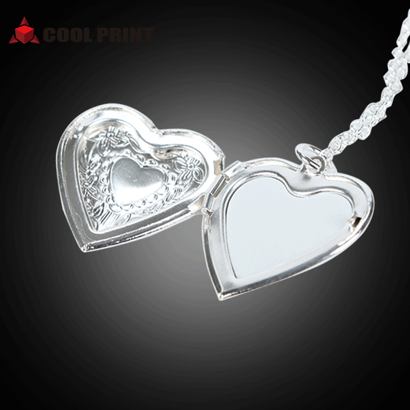 Thermal Transfer Blank Necklace Metal Heart-Shaped Wings Pendant Creative Personality Holiday Gift Blank Consumables Wholesale