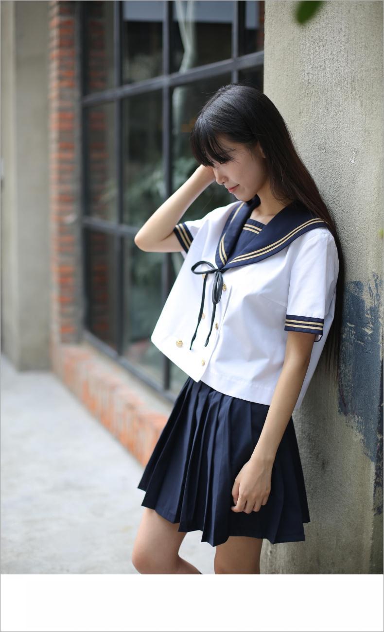 软妹服日系学生套装裙正统制服学院风水手服班服两件套日常班服