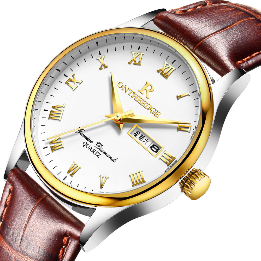 ontheedge瑞之缘rzy010石英防水男士商务手表女精钢带腕表