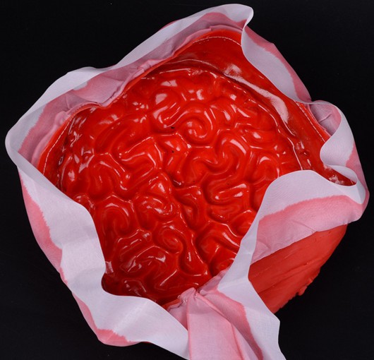 万圣节鬼节僵尸血脑浆帽子 仿真万圣节恐怖大脑道具整蛊玩具