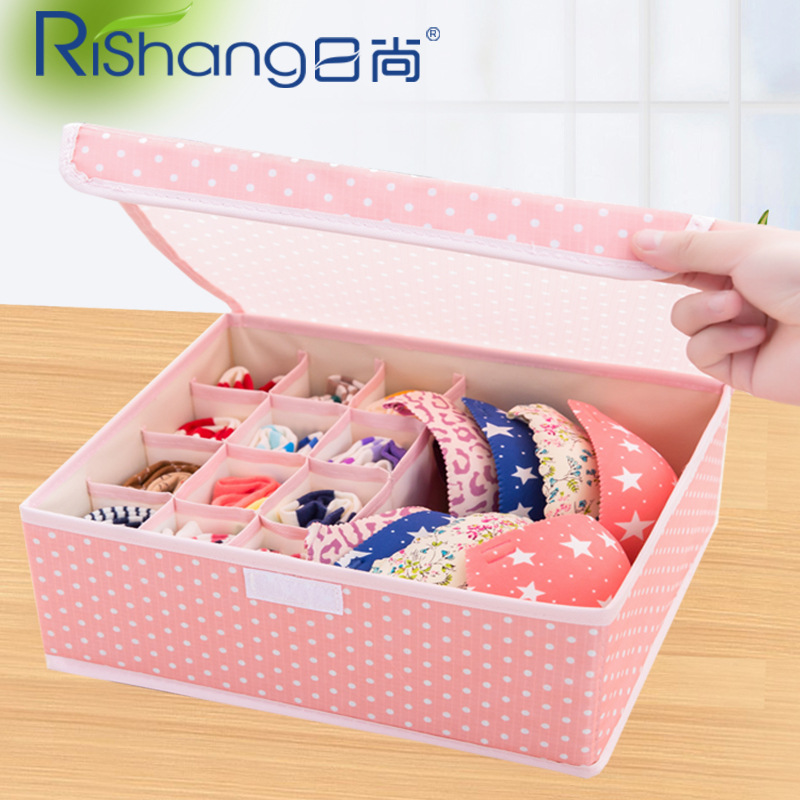 Underwear Storage Box Wholesale Sub-Fabric Underwear Storage Box Oxford Cloth Socks Underwear Underwear Storage Box 