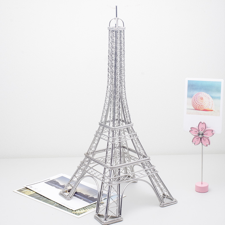 厂家直销创意艾菲尔铁塔模型摆件金属建筑物模型摆件铁丝工艺品