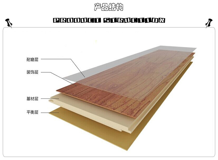 仿真木纹强化地板 复古开裂纹刀砍纹 耐磨复合地板灰色木地板12mm