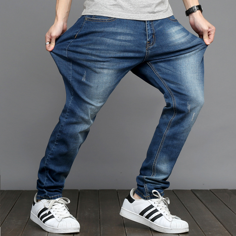 men‘s jeans plus-sized xl mens spring and summer stretch overweight man men‘s pants thin long pants wholesale