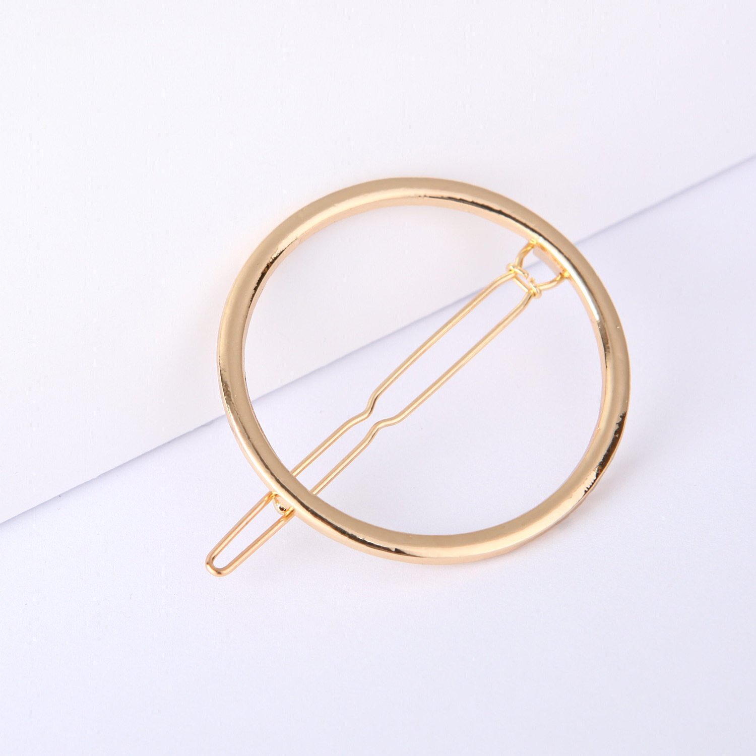 欧美大牌夸张三角形月亮发夹 简约几何造型边夹发饰 义乌厂家批发