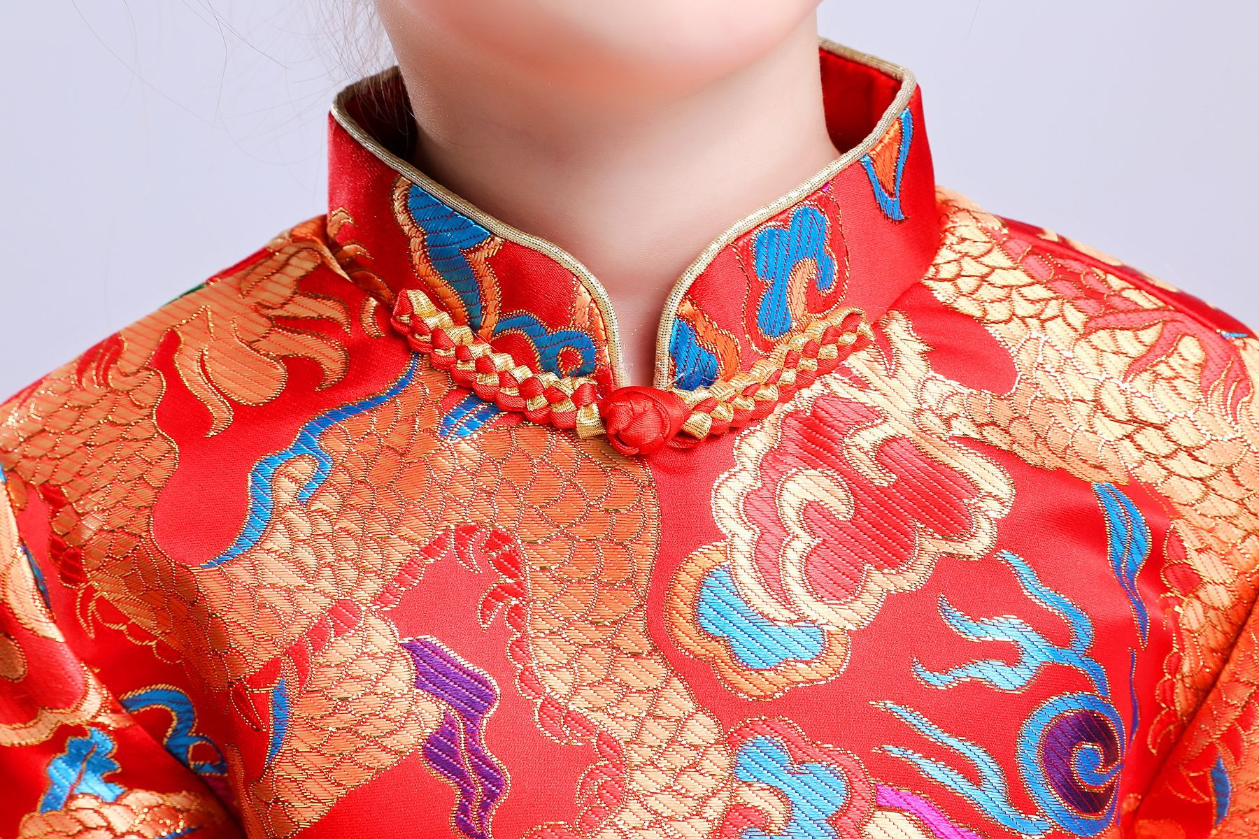 元旦儿童团体大合唱演出服学生中国风集体舞蹈服古筝演奏表演服装