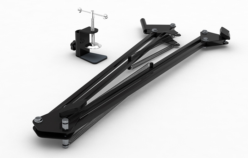 魅声rm-7万向nb35支架金属防震架折叠桌面360度悬臂支架