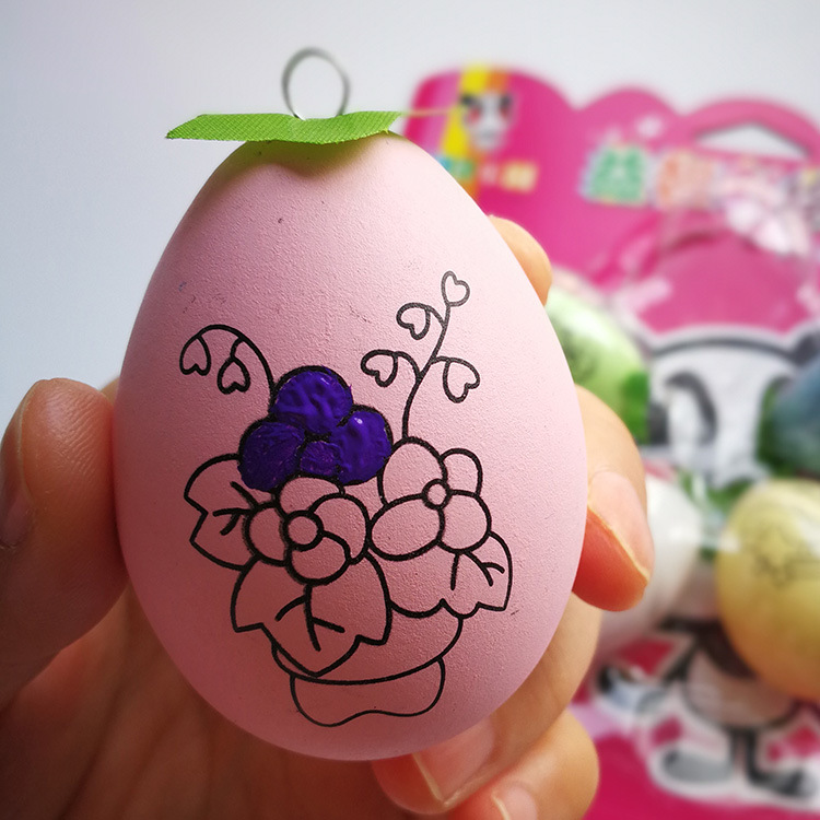 仿真彩色鸡蛋壳手绘儿童diy鸭蛋彩绘涂鸦画圣诞节装饰复活节彩蛋