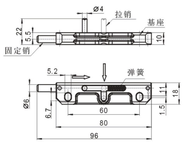 隐藏式门轴铰链 弹簧插销暗铰链cl225-1-2-3大中小实惠机箱铰链