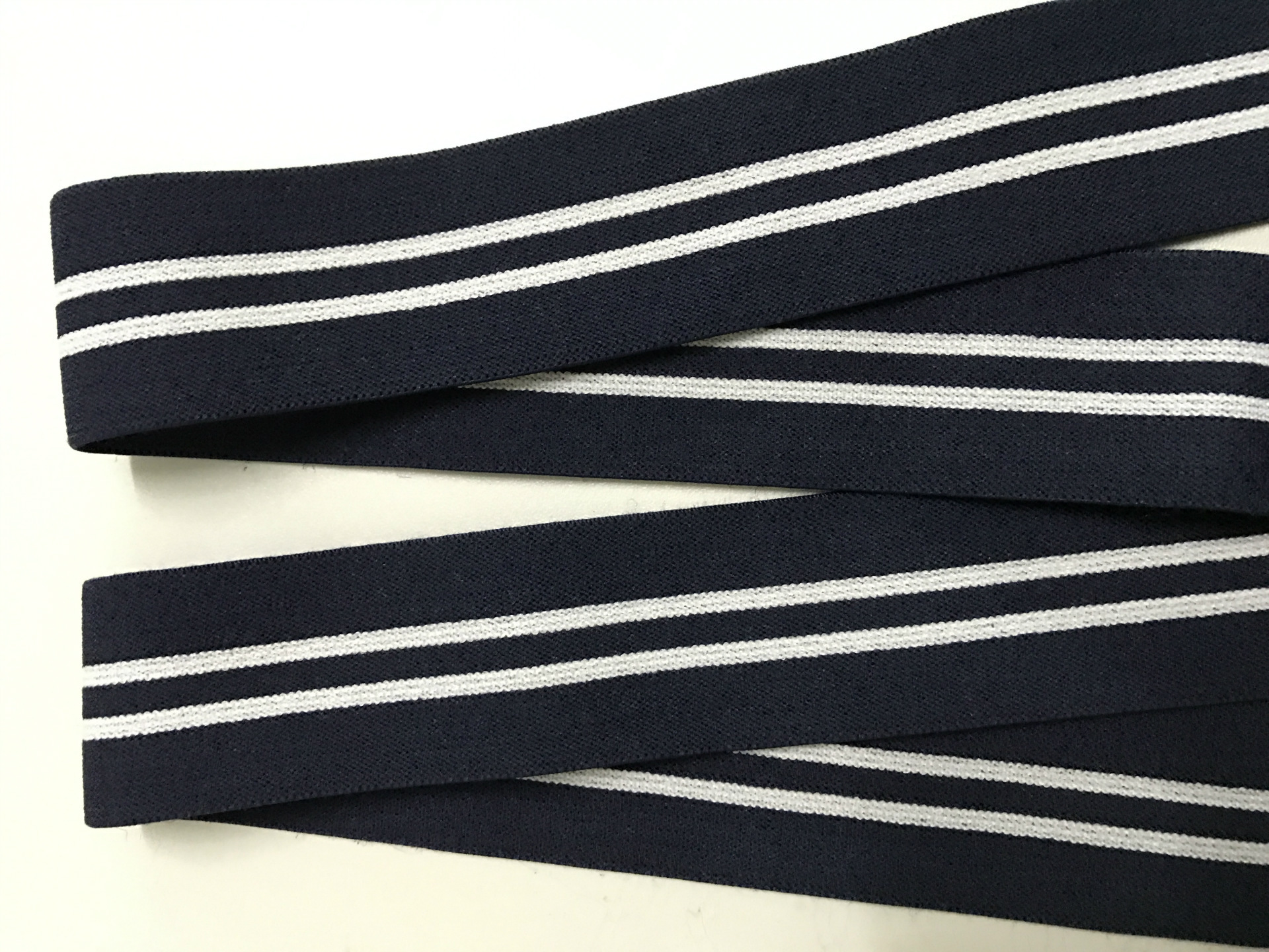 定制38mm间色条纹裤头松紧带 内裤松紧带 弹力带 可定做logo