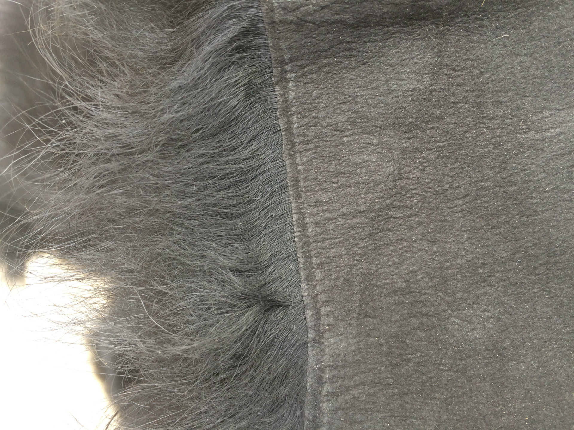 托斯卡纳皮毛一体 黑色真羊皮毛 手工皮料 真皮毛原料