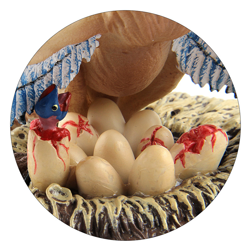 外贸英文图片详情恐龙世界手办模型玩具晚期始祖鸟窃蛋龙