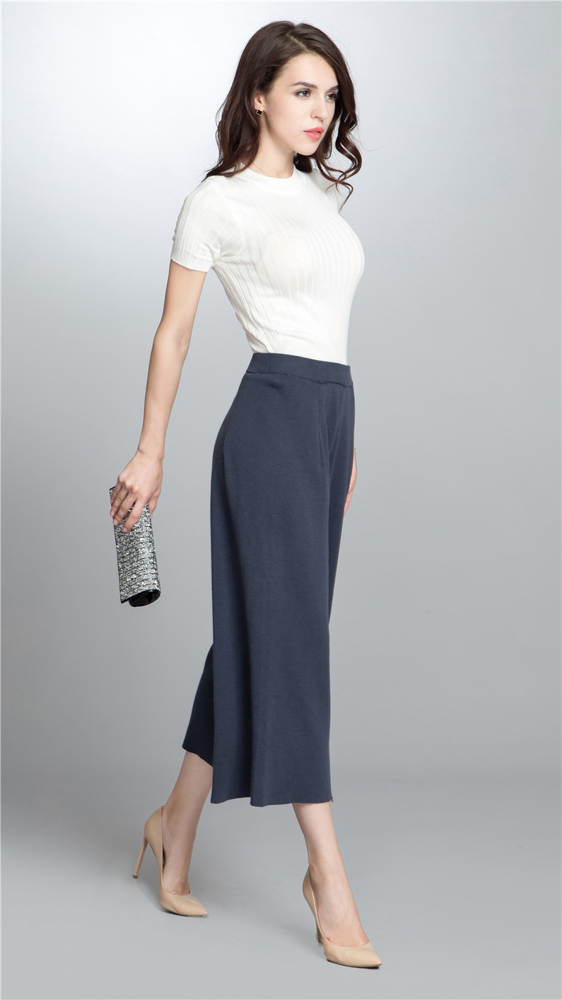 2017春装新款时尚气质女装高腰宽松甩裤