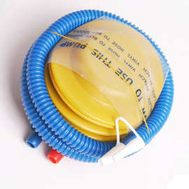 黄色脚踩打气筒 游泳池游泳圈充气工具气泵