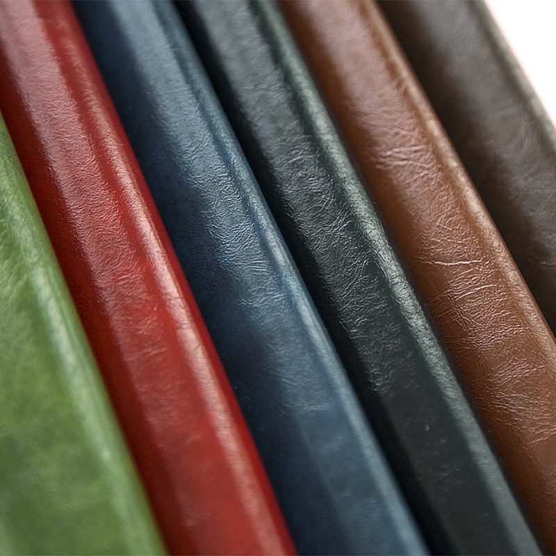 pu油蜡皮复古油皮人造仿牛皮革面料diy防水布料