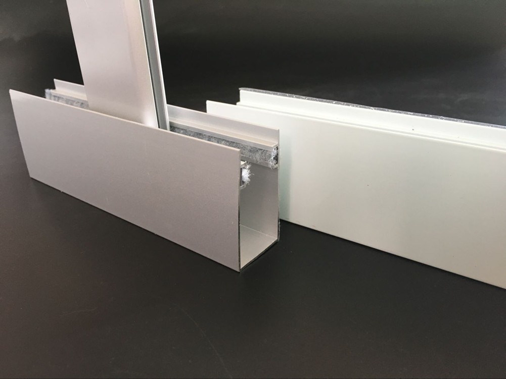 卷帘遮光槽防风静音定位卷帘下轨导向轨道侧框办公场所工程帘