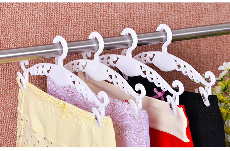 文胸衣架 带夹子 透明塑料 工厂直销 服装店专用内衣衣架1300