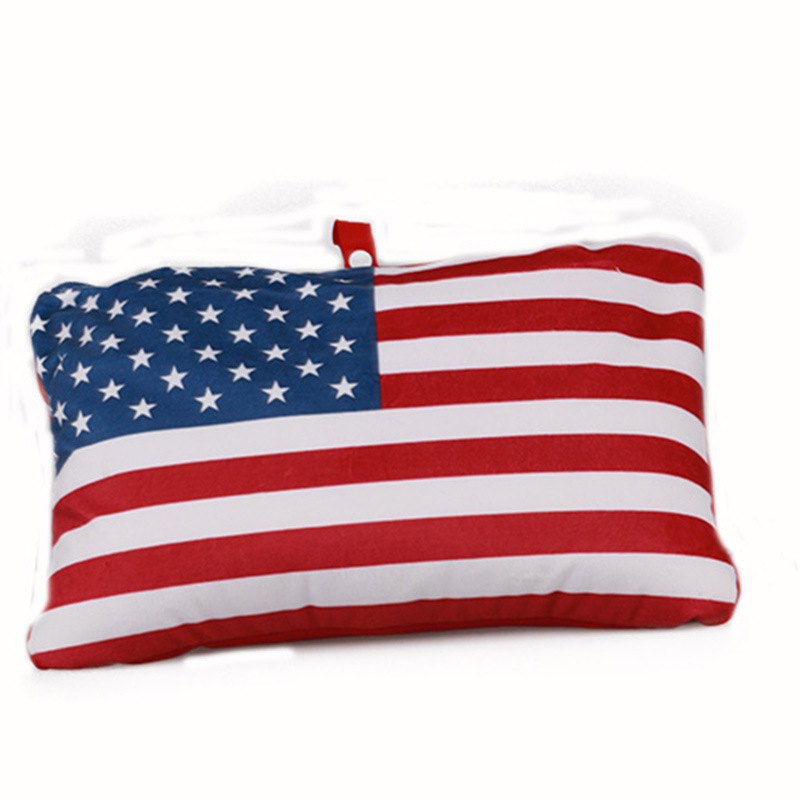 美韩法国国旗抱枕 u型枕两用泡沫粒子毛绒玩具公仔 工厂定制外贸