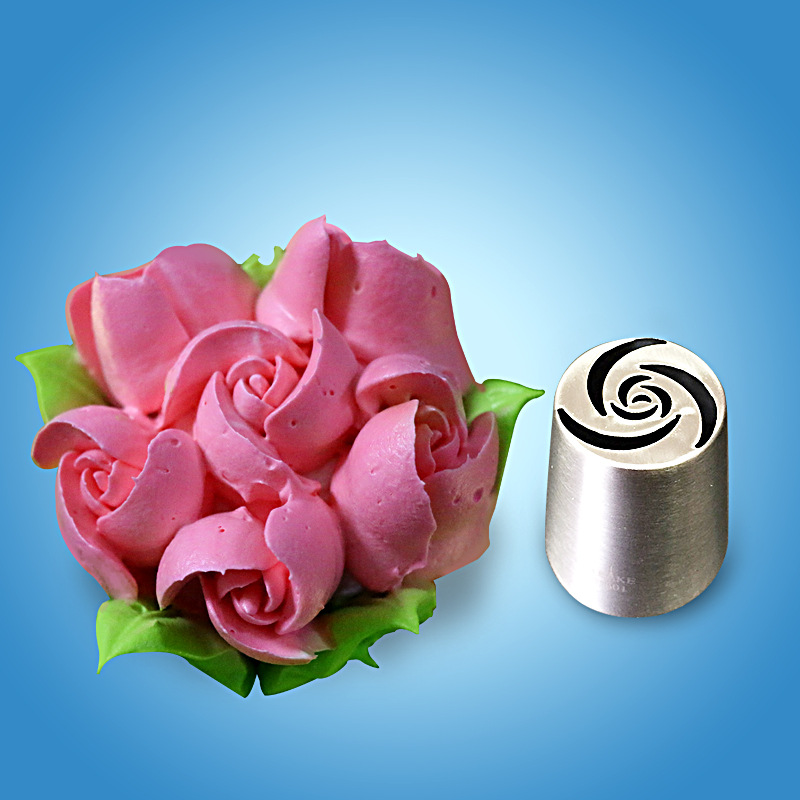 法焙客俄罗斯裱花嘴 一步成型玫瑰花型嘴 强大立体感一体成型裱花