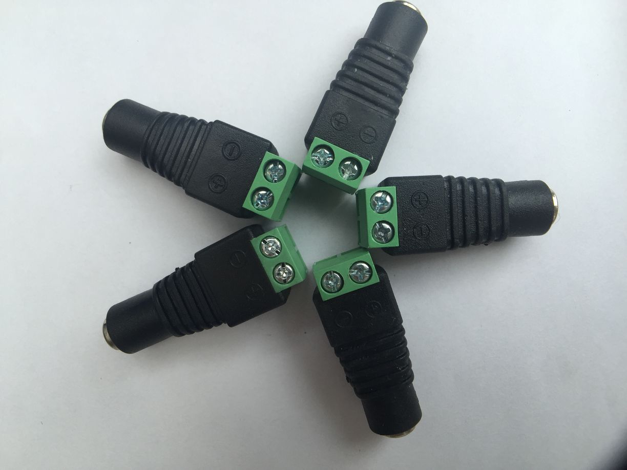 5*2.1母转绿色端子 led灯带接头