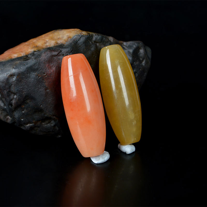 新疆玉石玉器 正品金丝玉天然勒子 戈壁玉籽料天珠路路通配件批发