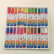 画笔批发 24色儿童幼儿园小学生画画蜡笔 可水洗油画棒 韩派画笔
