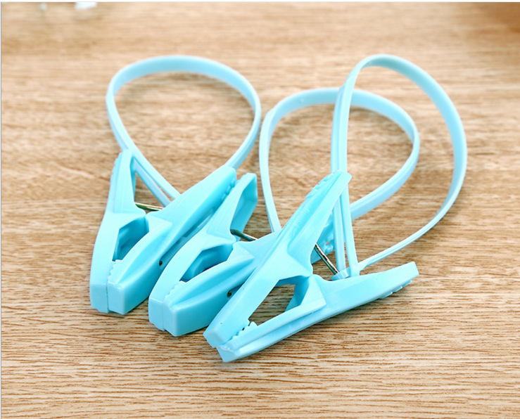 塑料小夹子 防风防滑晒袜子夹多功能防风衣夹带环 索带小夹子